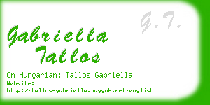 gabriella tallos business card